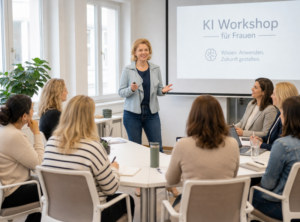 Veronika im KI Workshop – Bild KI erstellt Veronika im KI Coaching für Frauen